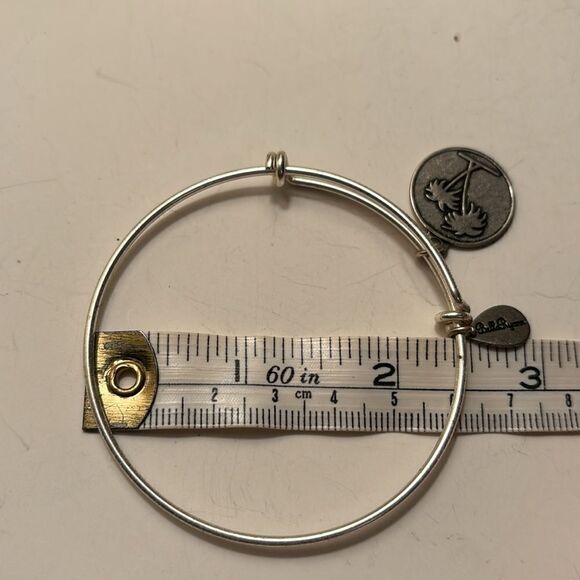 Bella Ryan Women’s Silver Tone Palm Tree Slide on Expandable Bracelet - Picture 4 of 4